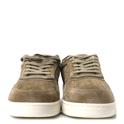 Christian Dior Suede Calfskin Mens B27 Uptown Low Top Sneaker 40 Khaki 3 of 10