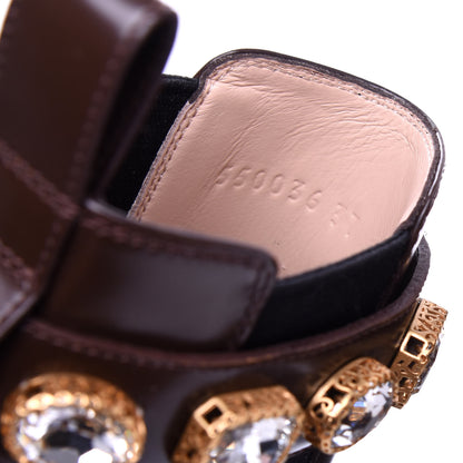 Gucci Calfskin Crystal GG Trip Chelsea Ankle Boots 37 Maroon 8 of 9