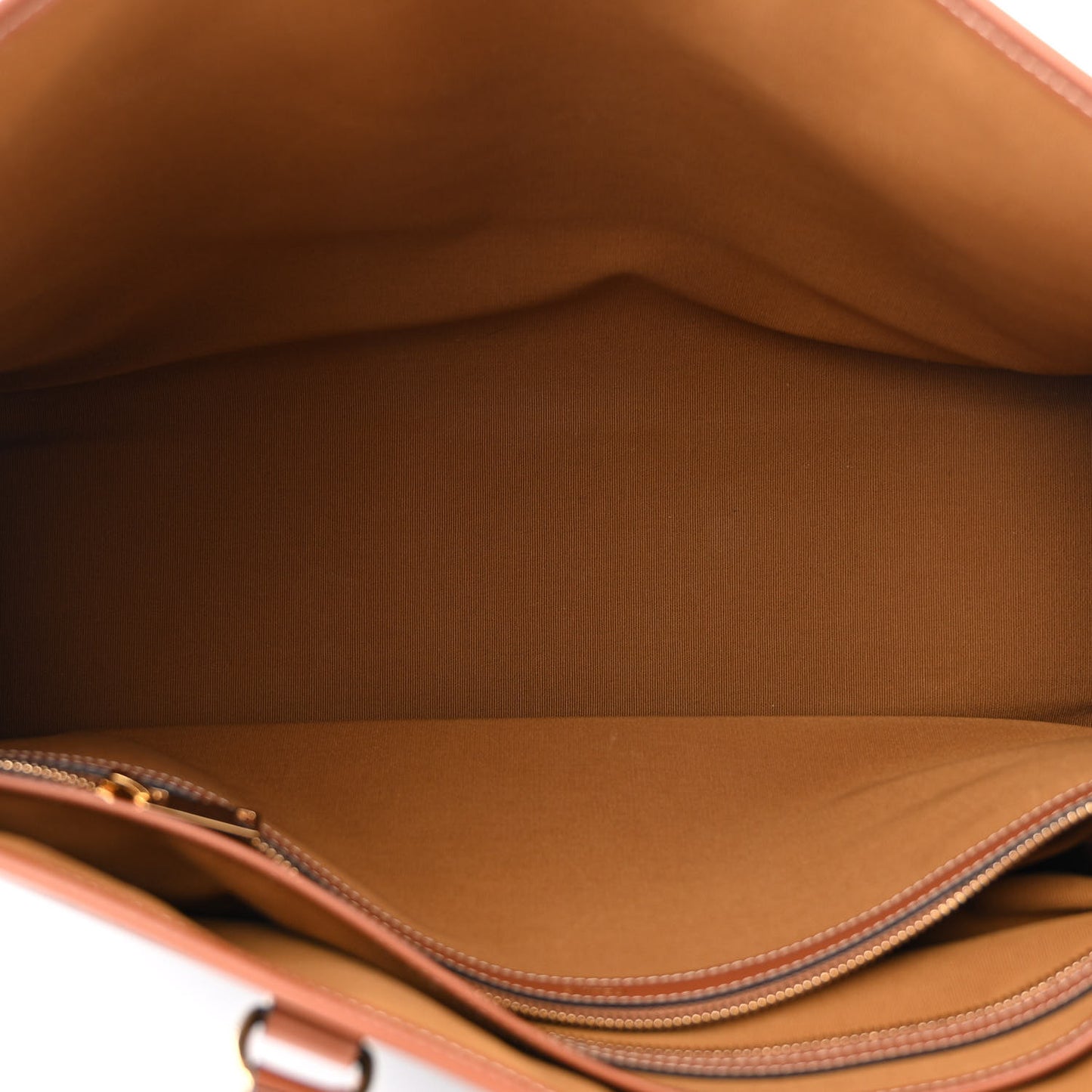 Triomphe Canvas Calfskin Horizontal Cabas Tan