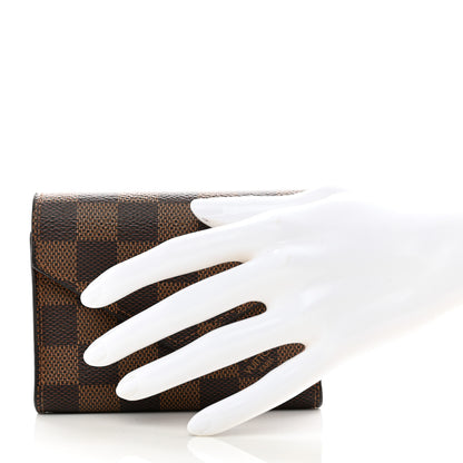 Louis Vuitton Damier Ebene Victorine Wallet Rose Ballerine 2 of 10