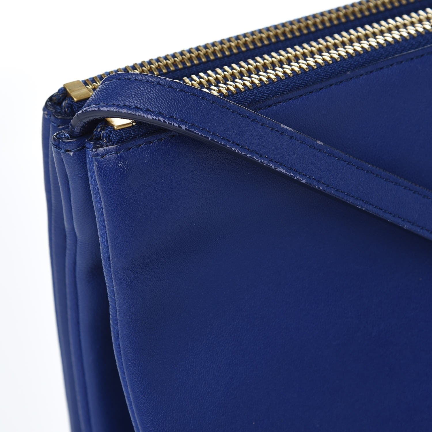 Celine Lambskin Small Trio Crossbody Bag Indigo 7 of 7