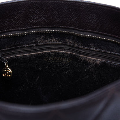Chanel Caviar Quilted Medallion Tote Dark Brown 8 of 11