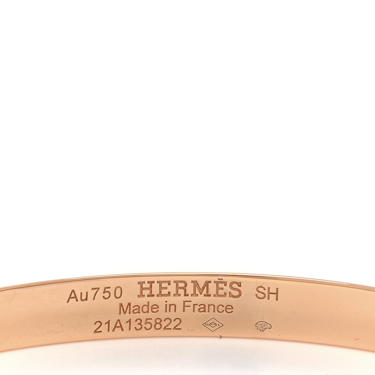 Hermes 18K Rose Gold Diamond PM Kelly Bracelet SH 3 of 4