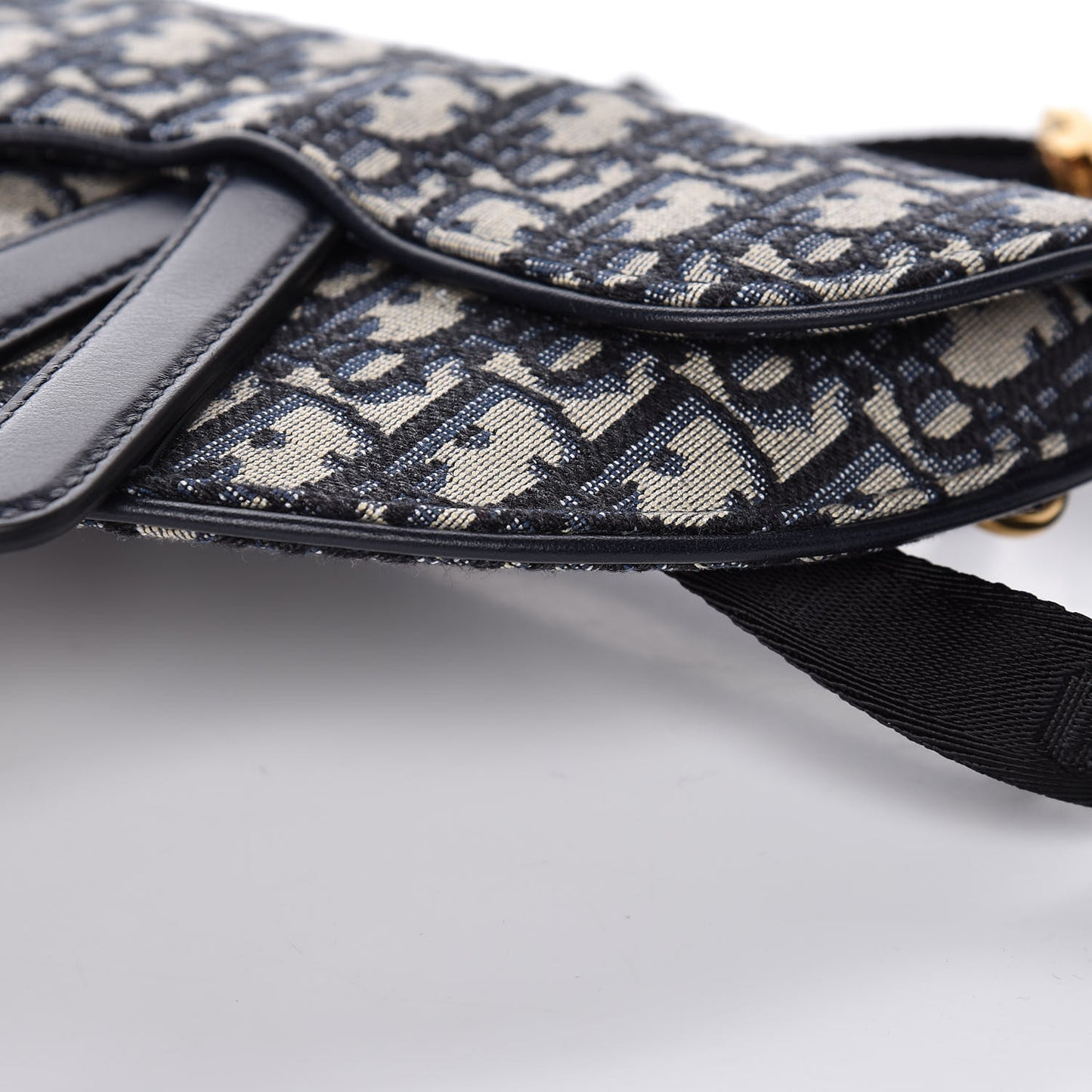 Oblique Saddle Belt Bag Blue