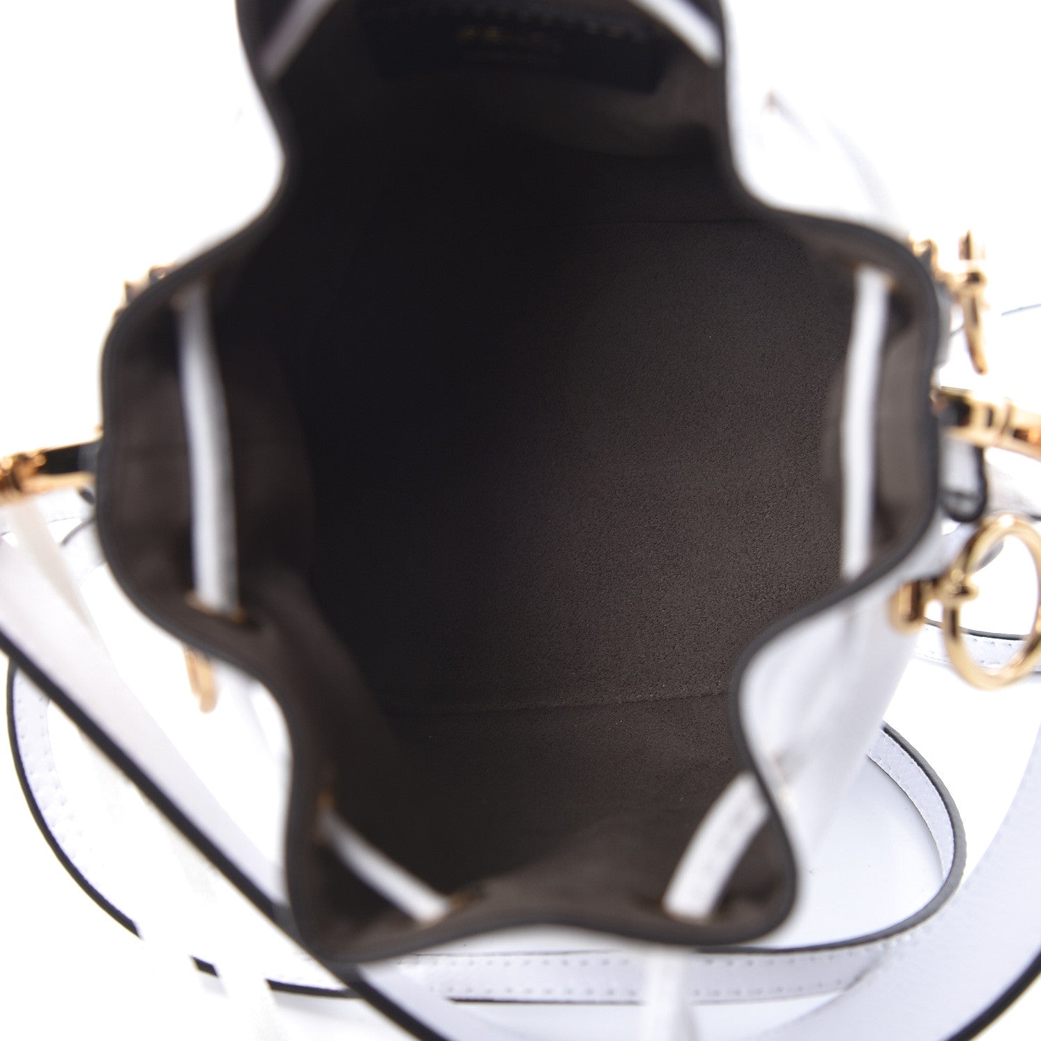 Fendi Vitello Cruise F is Fendi Mini Mon Tresor Bucket Bag Optical White 7 of 11