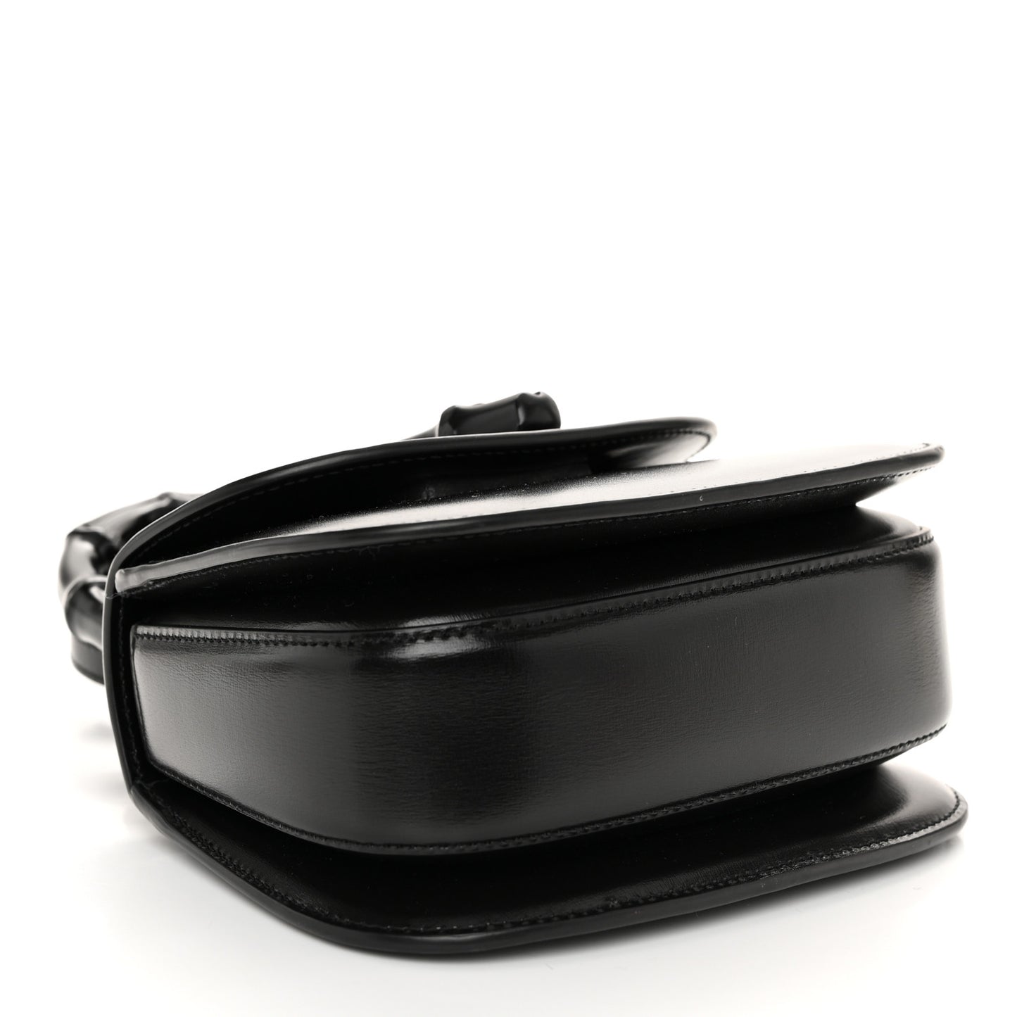 Boarded Dyana Lux Calfskin Web Monochrome Mini Bamboo 1947 Top Handle Bag Black