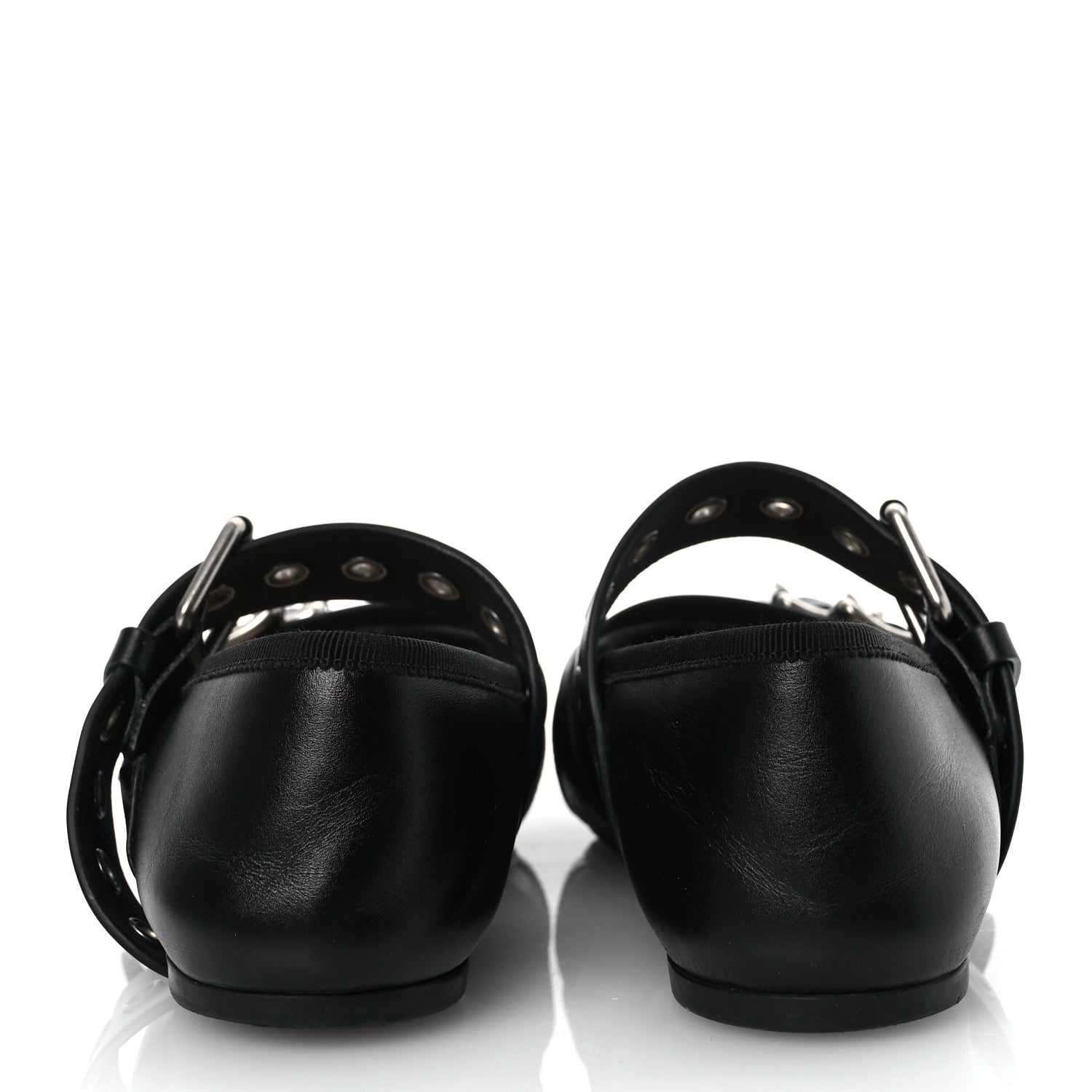Christian Dior Calfskin Punk Ballet Flats 36 Black 6 of 14