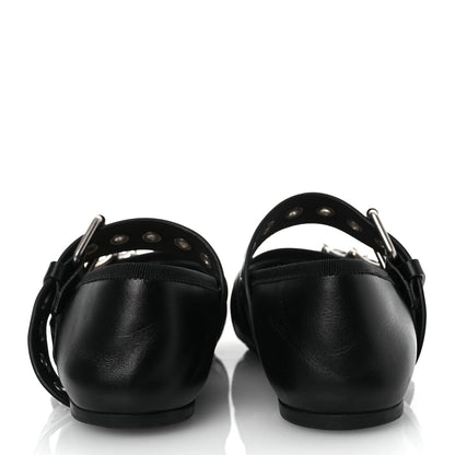 Christian Dior Calfskin Punk Ballet Flats 36 Black 6 of 14