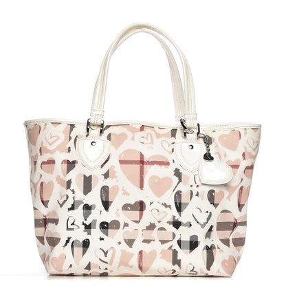 Burberry Nova Check Heart Tote White 1 of 13