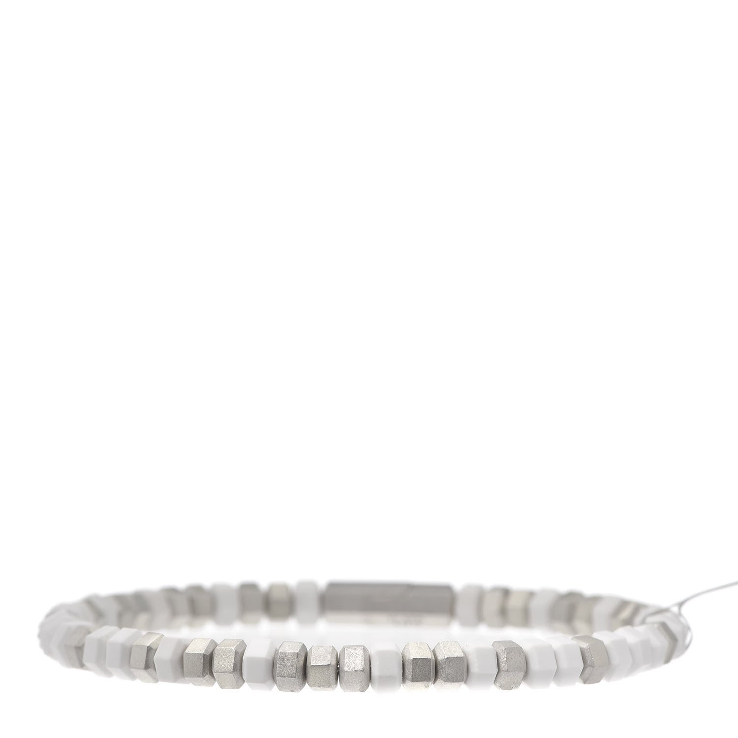 David Yurman Sterling Silver Hex Bead Bracelet White 1 of 5