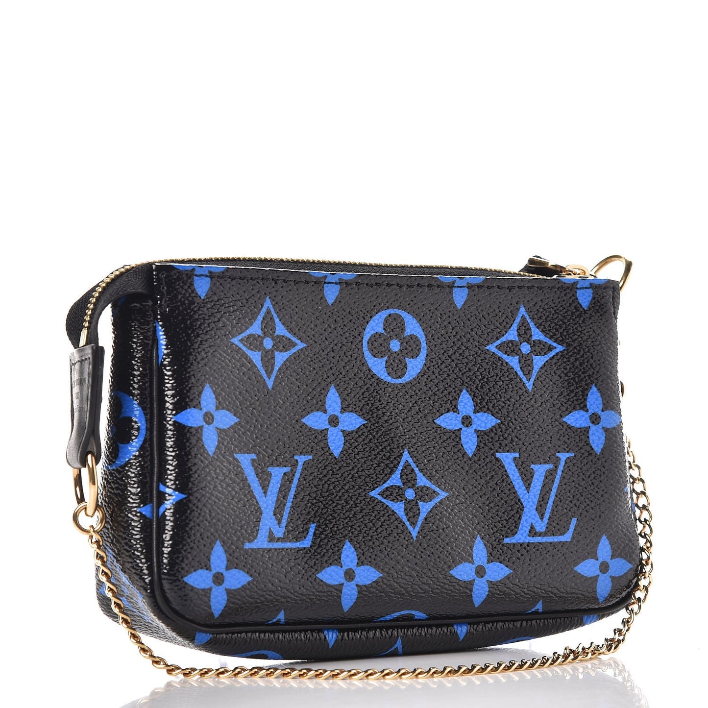 Colored Monogram Mini Pochette Accessories Blue Black