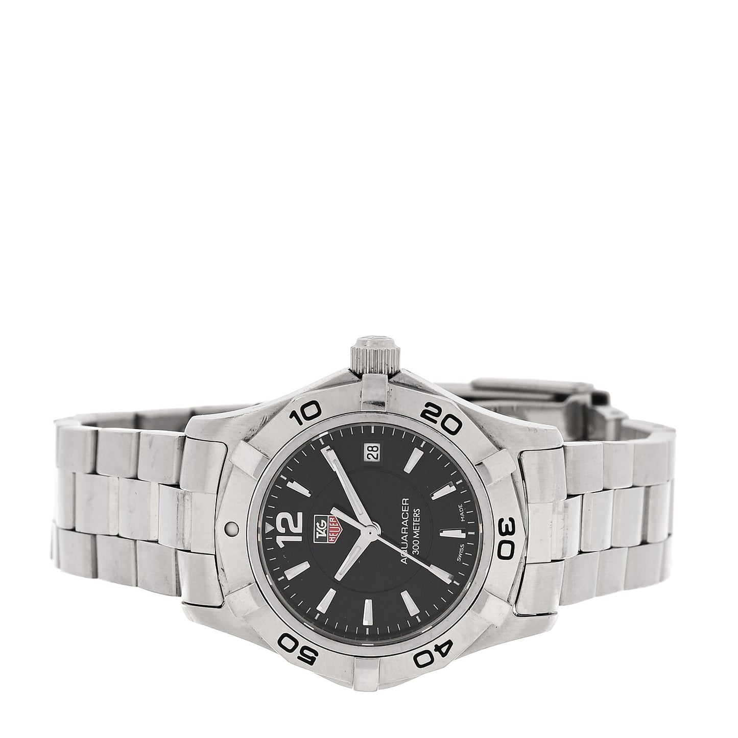 Stainless Steel 27mm Aquaracer Lady Quartz Watch Black WAF1410