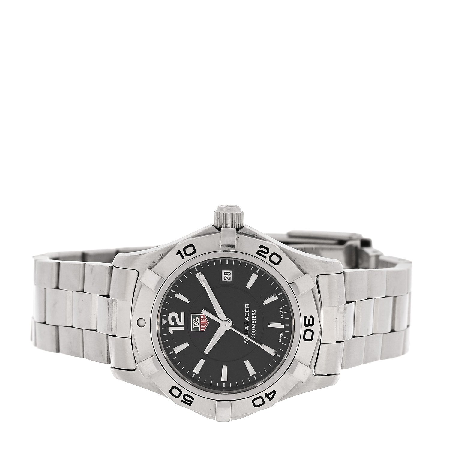 Tag Heuer Stainless Steel 27mm Aquaracer Lady Quartz Watch Black WAF1410 2 of 4
