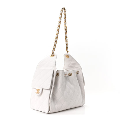 Chanel Caviar Quilted Small Chanel 25 Handbag White 2 of 9