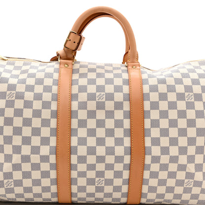 Louis Vuitton Damier Azur Keepall 50 7 of 9
