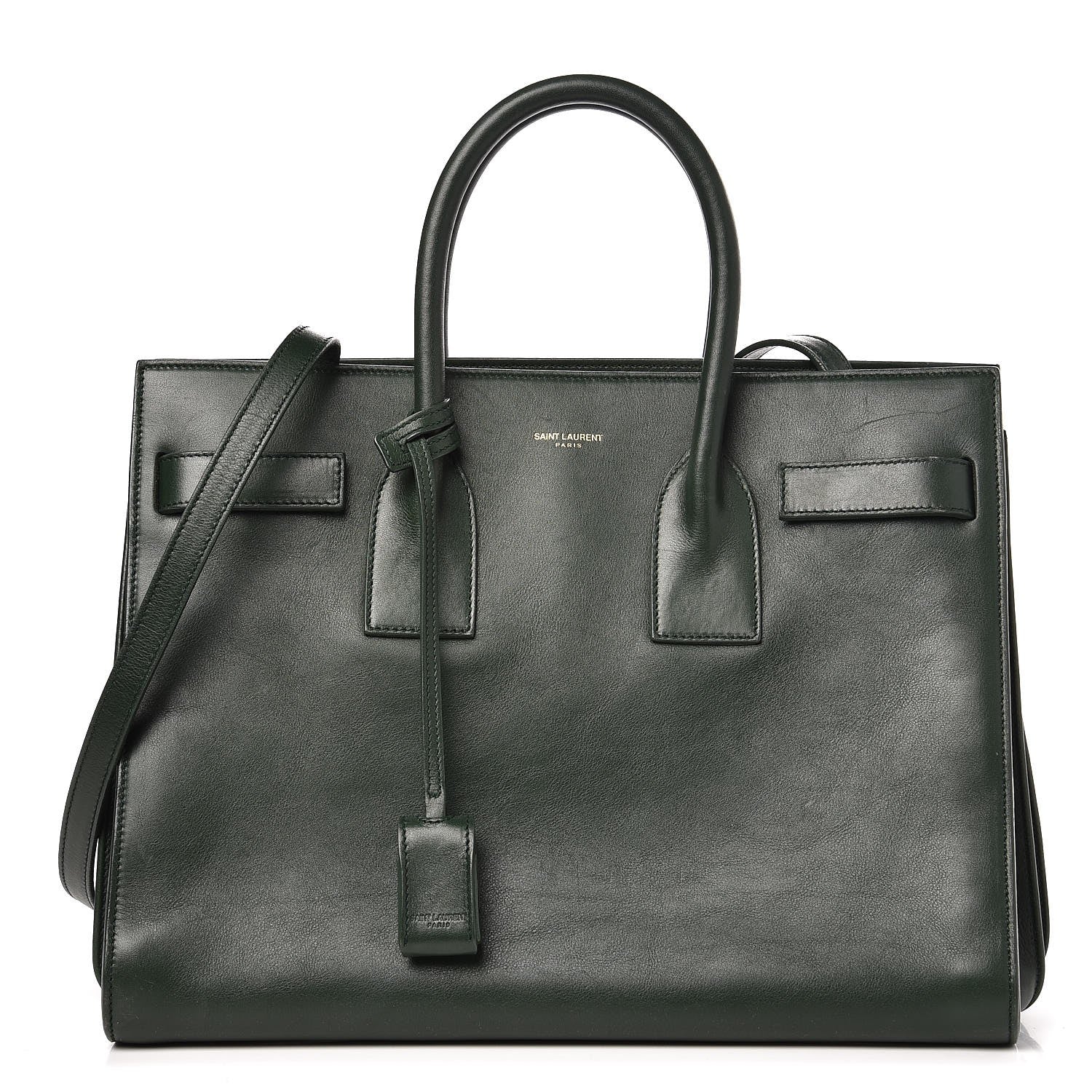 Saint Laurent Calfskin Small Sac De Jour Dark Green 1 of 13