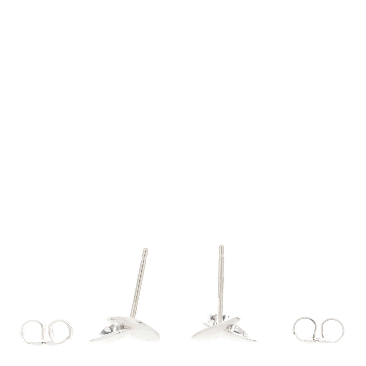 Tiffany Sterling Silver Frank Gehry Folded Heart Earrings 3 of 5