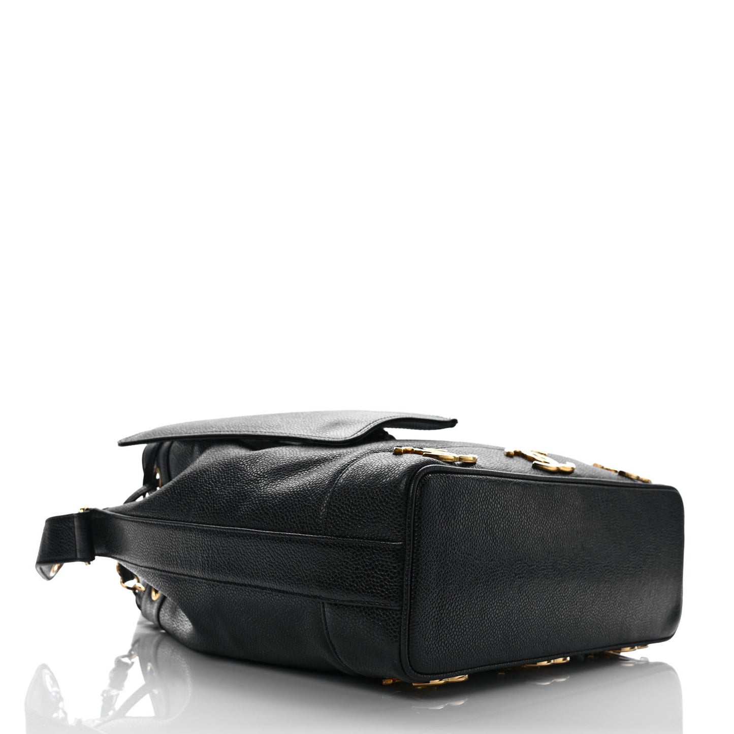 Caviar CC Drawstring Shoulder Bag Black
