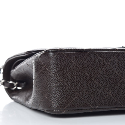 Chanel Caviar Quilted Medium Double Flap Brown 6 of 12