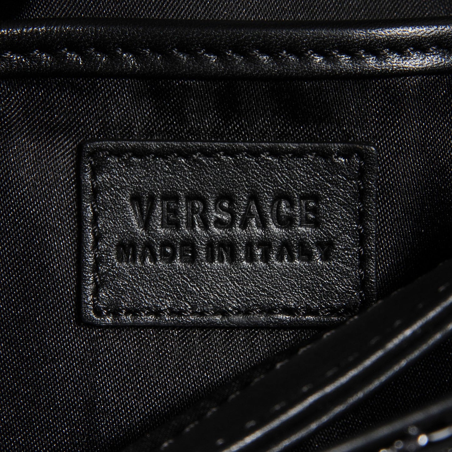 Patent Micro Vanitas Shoulder Bag Black