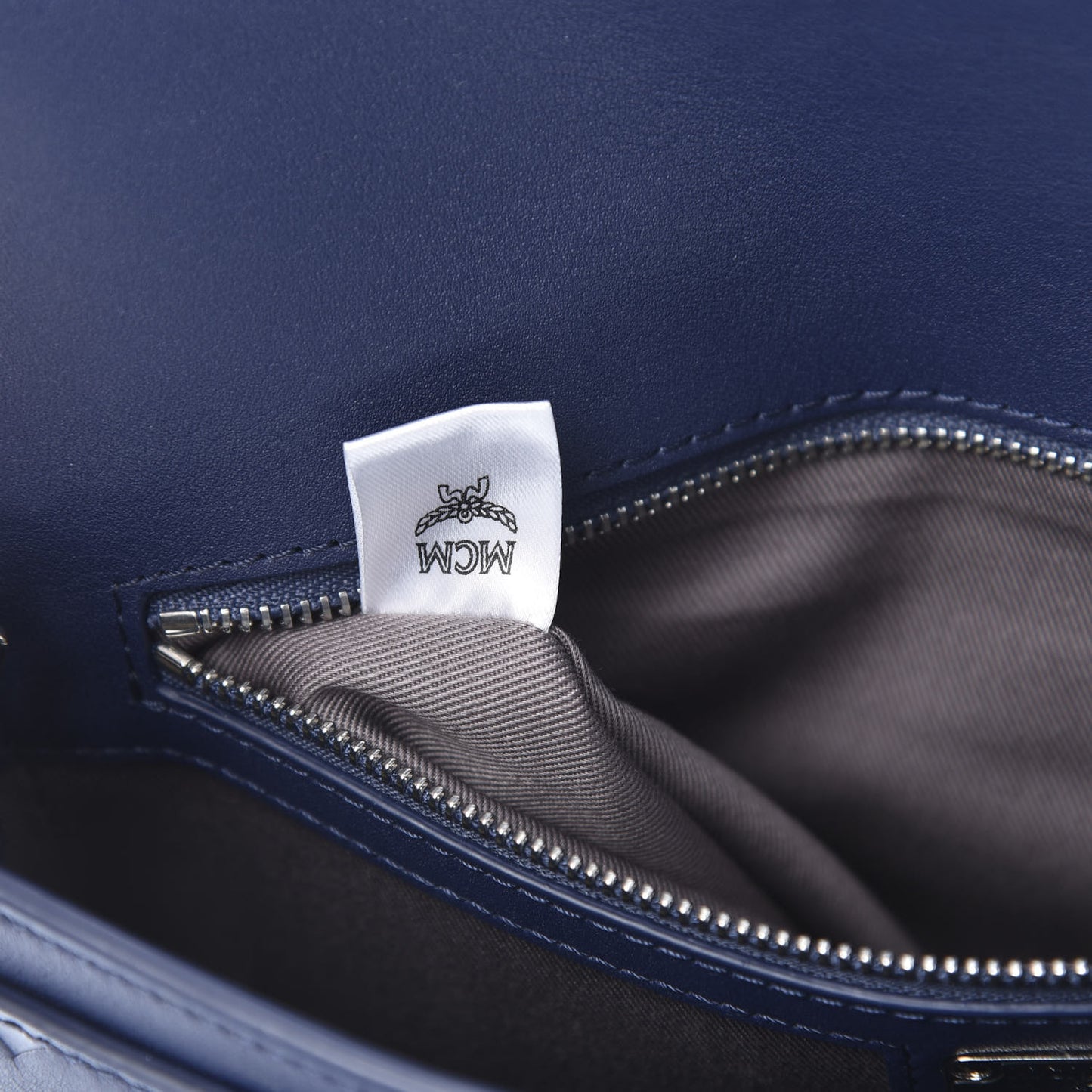 Calfskin Ottomar Monogram Medium Millie Crossbody Bag Navy Blue