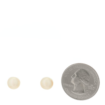 Mikimoto 18K Yellow Gold Akoya Pearl 8-8.5mm Stud Earrings 2 of 5