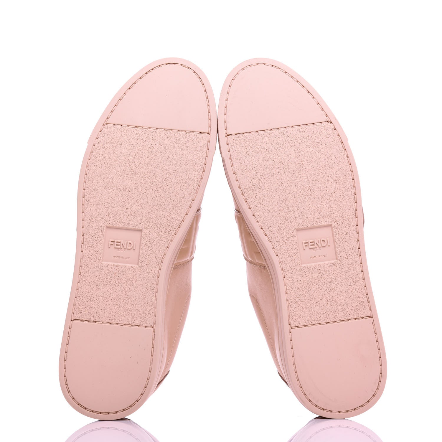 Fendi Vitello FF Embossed Womens Slip On Sneakers 41 Pink Burb 6 of 10