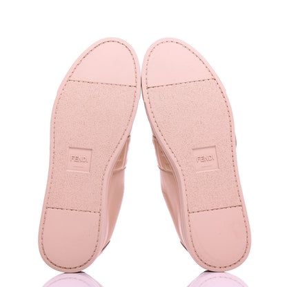 Fendi Vitello FF Embossed Womens Slip On Sneakers 41 Pink Burb 6 of 10