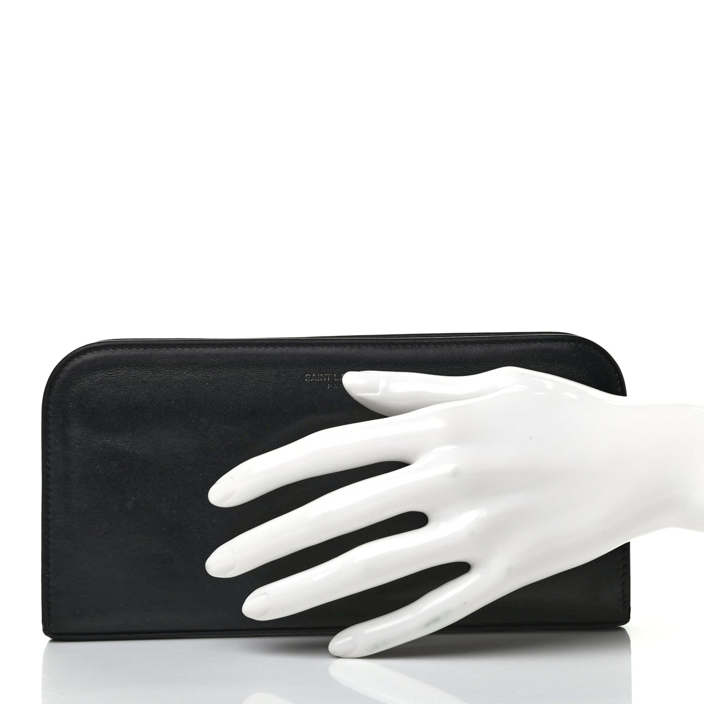 Calfskin Classic Zip Around Continental Wallet Black