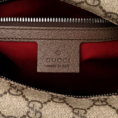 Gucci GG Supreme Monogram Textured Calfskin Square Messenger Bag Beige Ebony New Acero 6 of 10