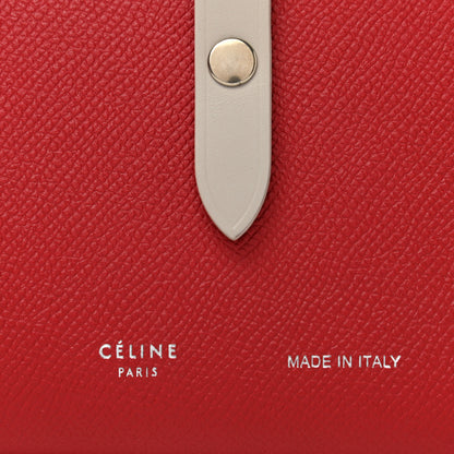 Celine Grained Calfskin Medium Multifunction Strap Wallet Pop Red 6 of 8