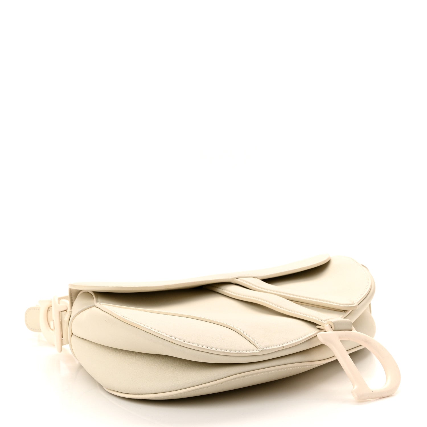 Christian Dior Ultra Matte Calfskin Saddle Bag Off White 4 of 11