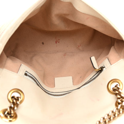 Gucci Calfskin Matelasse Small GG Marmont Shoulder Bag White 5 of 13