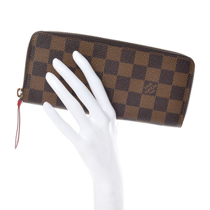 Louis Vuitton Damier Ebene Clemence Wallet Cherry 2 of 10