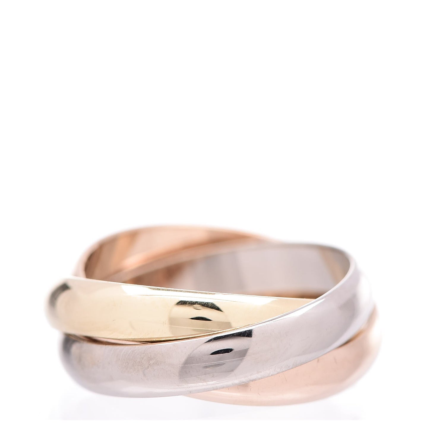 18K Pink Yellow White Gold Classic Trinity Ring 52 6