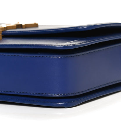 Saint Laurent Box Calfskin Monogram Medium Solferino Satchel Blue 10 of 11