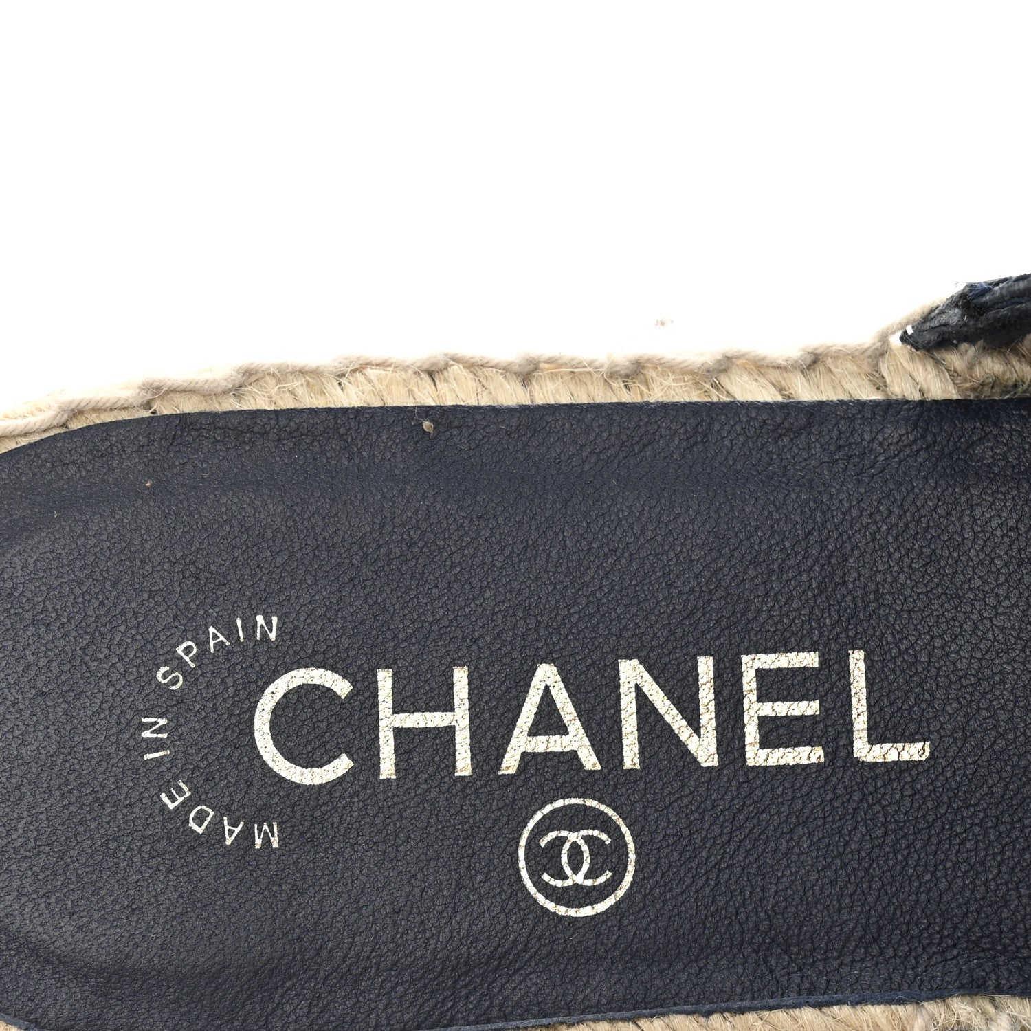 Chanel Lambskin Quilted CC Chain Espadrille Mules 38 Navy Black 8 of 12