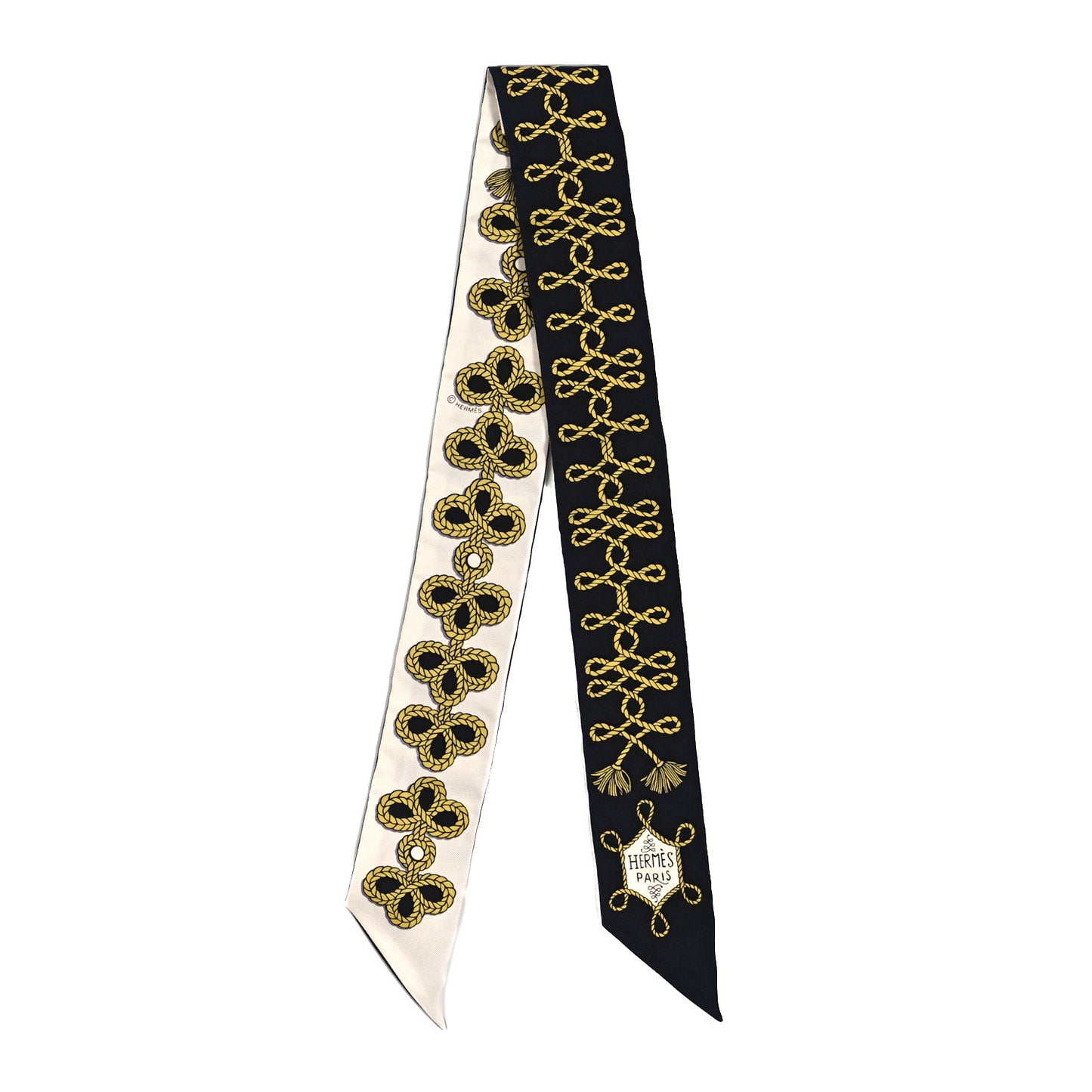 Silk Galons Et Brandebourg Twilly Black Gold White