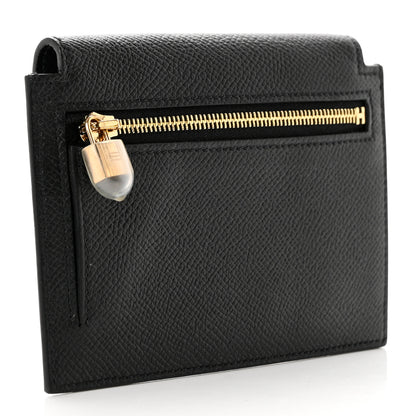 Hermes Epsom Kelly Pocket Compact Wallet Black 3 of 8