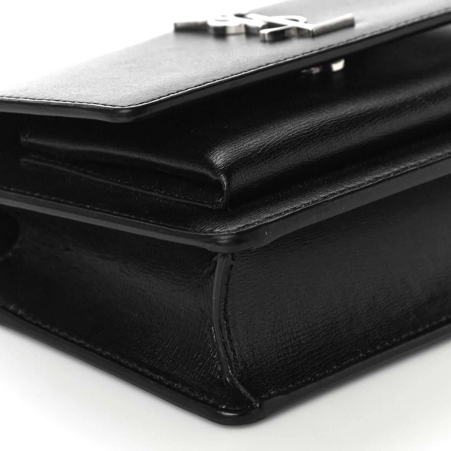 Calfskin Monogram Sunset Chain Wallet Black