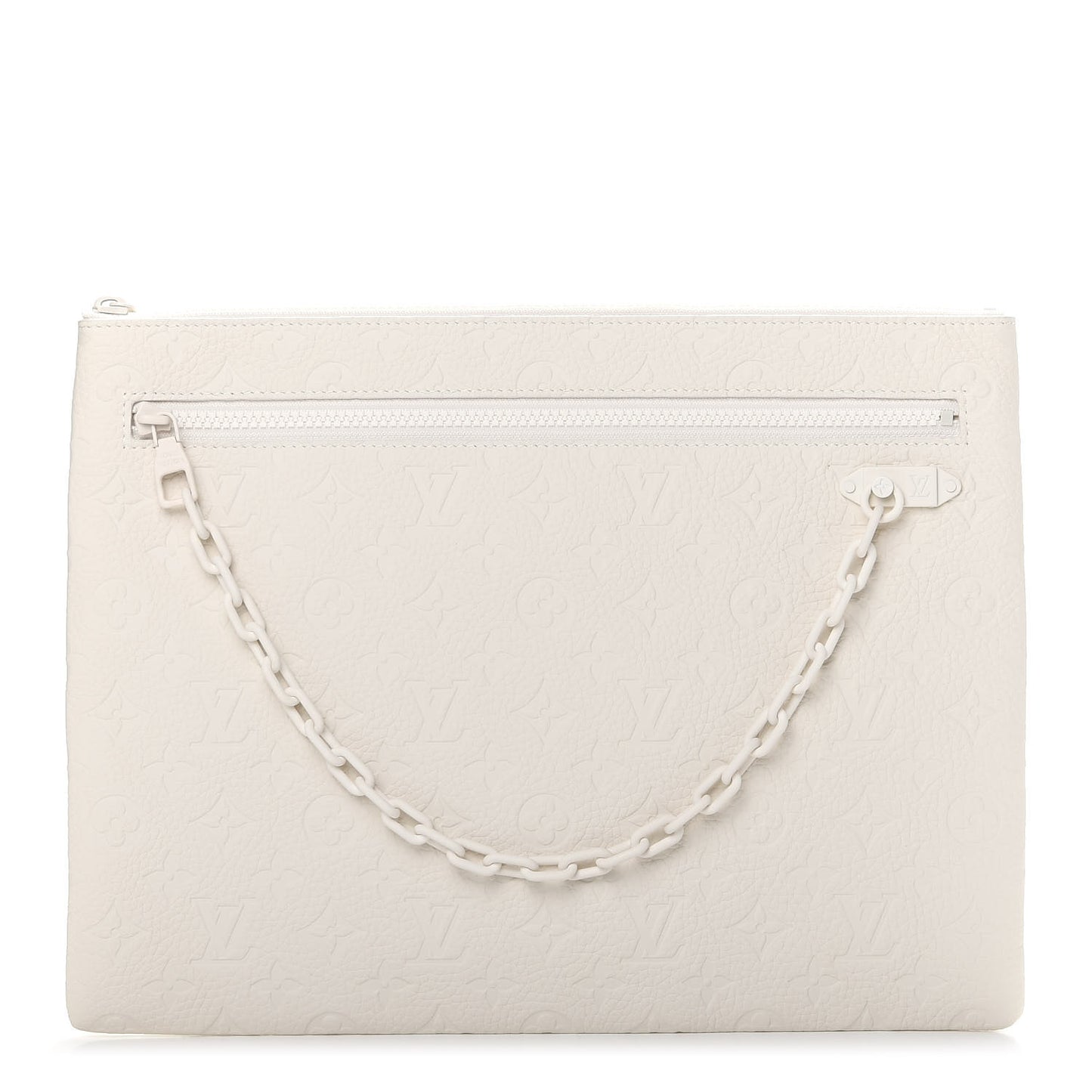 Taurillon Monogram Solar Ray A4 Pouch White