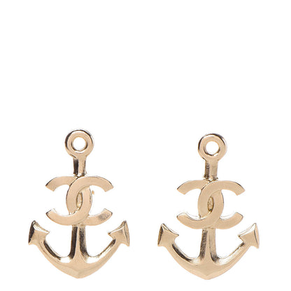 Chanel Metal Anchor CC Earrings Gold 1 of 5