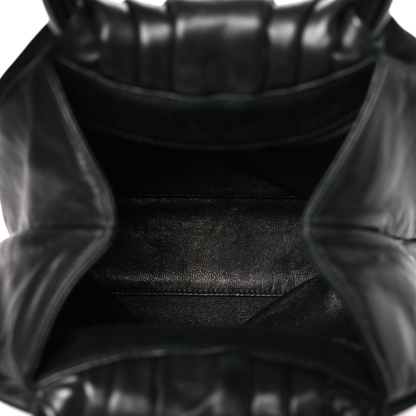 Lambskin Camelia Round Handle Mini Bag Black