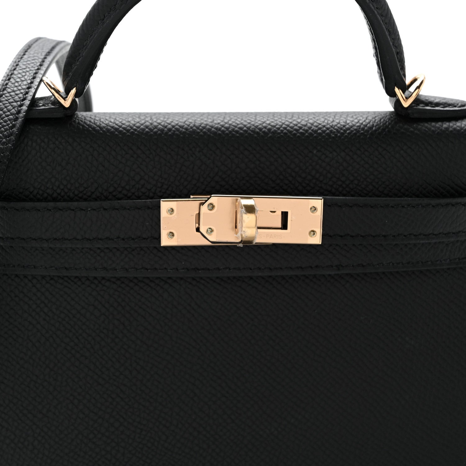 Hermes Epsom Horseshoe Mini Kelly Sellier 20 Black Rose Pourpre 6 of 9