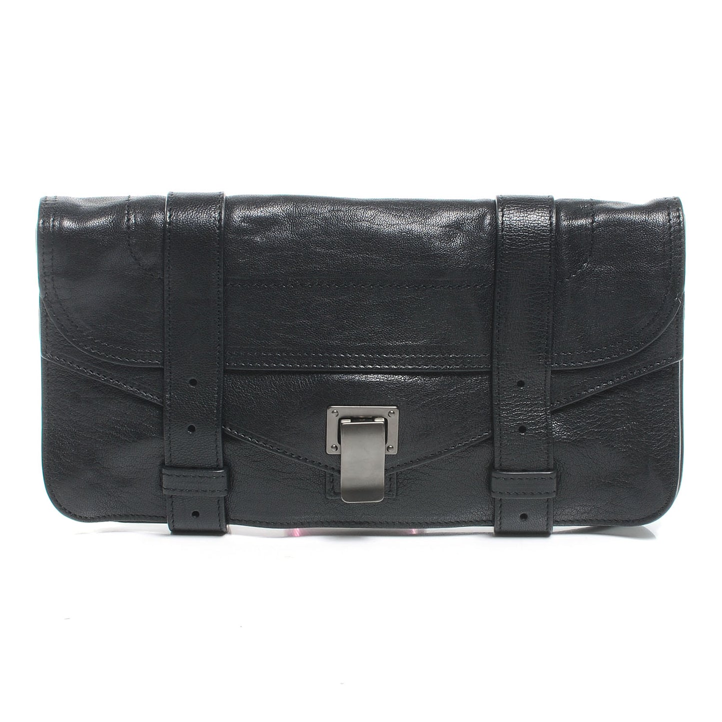 Leather PS1 Pochette Clutch Black