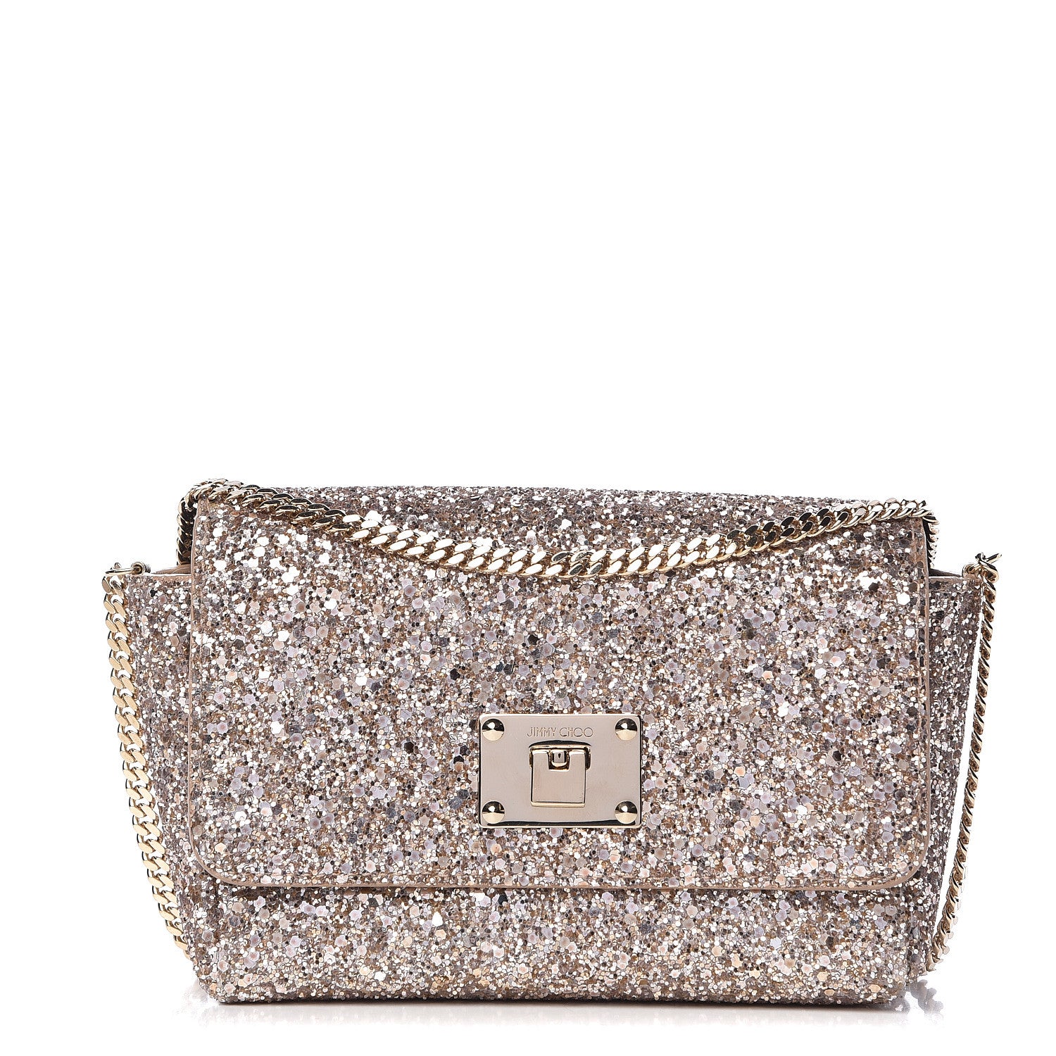 Jimmy Choo Glitter Mini Ruby Chain Crossbody Ruby 1 of 10