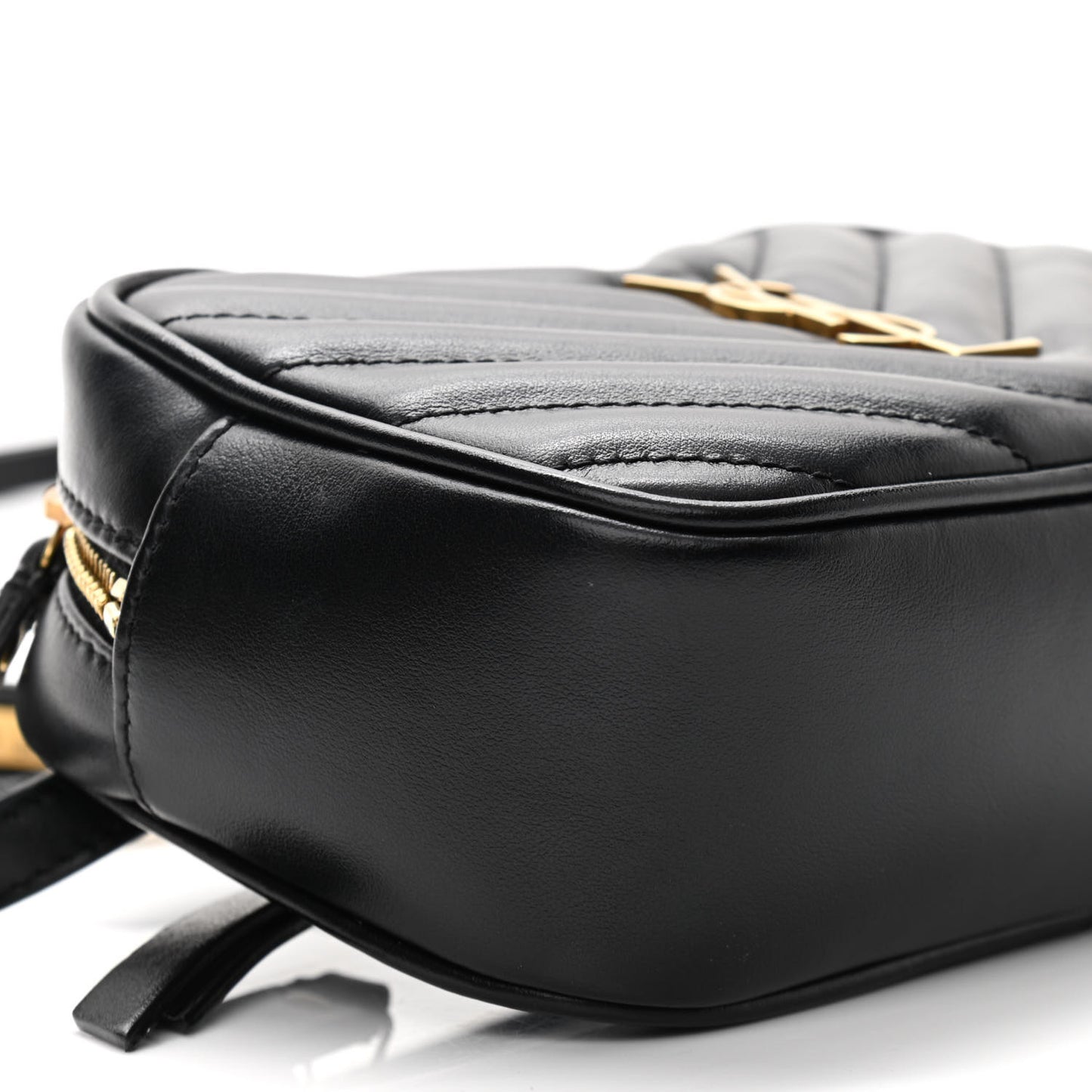 Calfskin Matelasse Monogram Lou Belt Bag Black