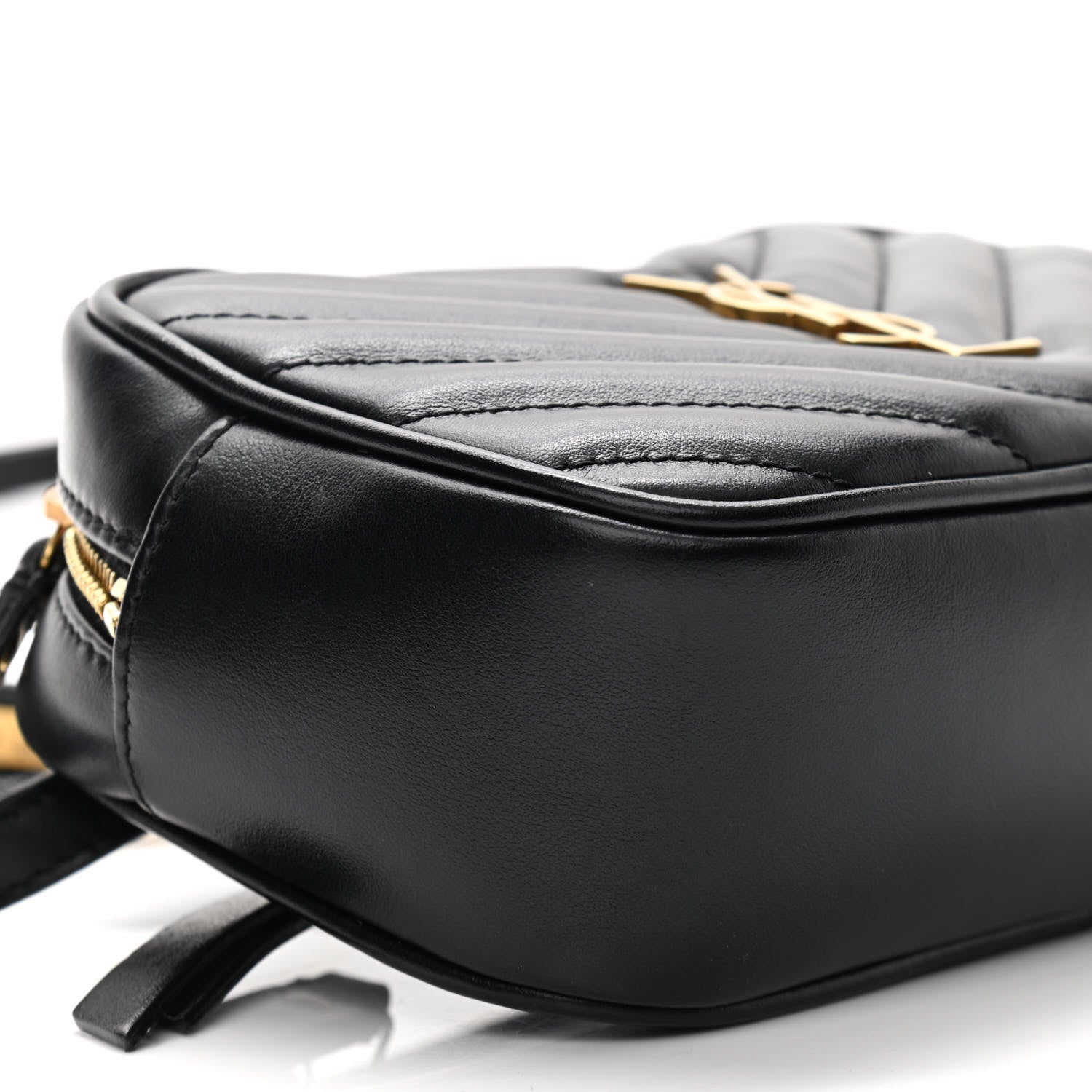 Saint Laurent Calfskin Matelasse Monogram Lou Belt Bag Black 9 of 10