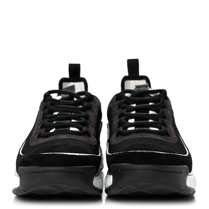 Chanel Fabric Suede CC Sneakers 38 Black Dark Grey 2 of 11