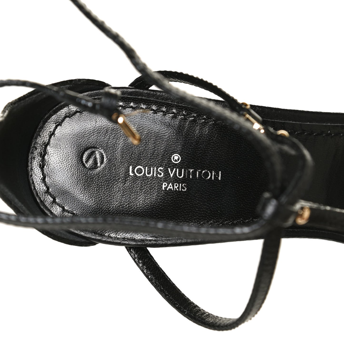 Calfskin Roma Platform Sandals 37.5 Black
